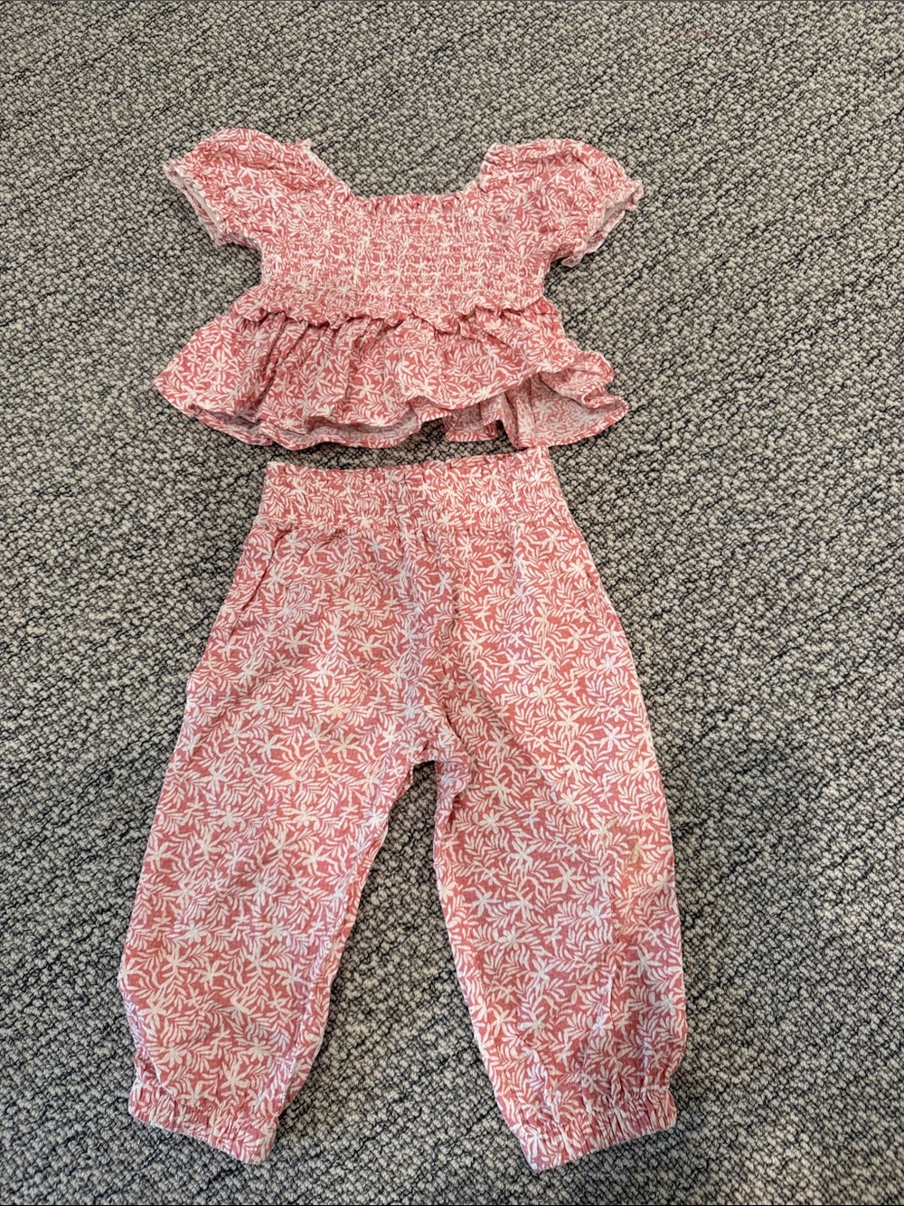 Mayoral Pink Floral Two-Piece Jogger Set